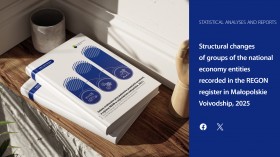 Structural changes of groups of the national economy entities recorded in the REGON register in Małopolskie Voivodship,