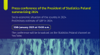 30th January 2025: Press conference of the President of Statistics Poland summarizing 2024 Foto