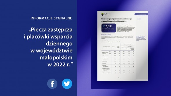 Piecza zastępcza i placówki wsparcia dziennego w województwie małopolskim w 2022 r.