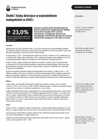 Żłobki i kluby dziecięce w województwie małopolskim w 2018 r.