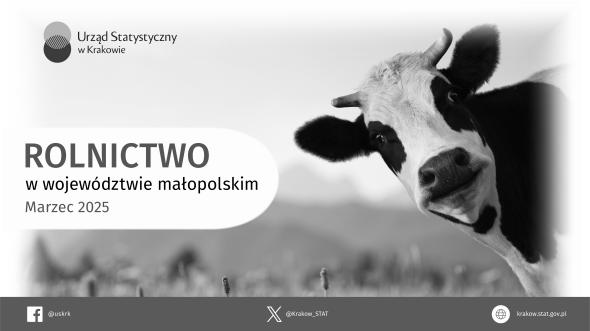 Rolnictwo w województwie małopolskim – infografika z danymi z rolnictwa za marzec 2025