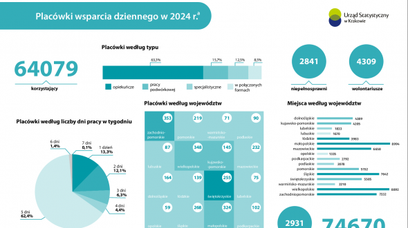 Placówki wsparcia dziennego w 2024 r.