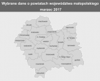 Wybrane dane o powiatach województwa małopolskiego - marzec 2017 Foto