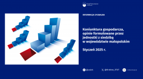 Koniunktura gospodarcza, opinie formułowane przez jednostki z siedzibą w województwie małopolskim – styczeń 2025 r.
