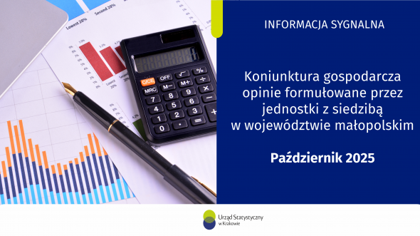 Koniunktura gospodarcza, opinie formułowane przez jednostki z siedzibą w województwie małopolskim – październik 2025 r.