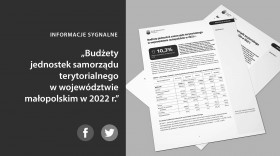 Budżety jednostek samorządu terytorialnego w województwie małopolskim w 2022 r.