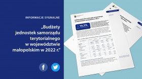 Budżety jednostek samorządu terytorialnego w województwie małopolskim w 2022 r.