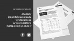 Budżety jednostek samorządu terytorialnego w województwie małopolskim w 2022 r. Foto