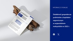 Działalność gospodarcza podmiotów z kapitałem zagranicznym w województwie małopolskim w 2023 r.