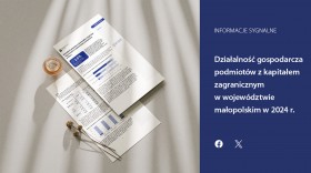 Działalność gospodarcza podmiotów z kapitałem zagranicznym w województwie małopolskim w 2024 r.