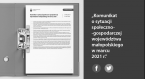 Komunikat o sytuacji społeczno-gospodarczej województwa małopolskiego w marcu 2021 r. Foto