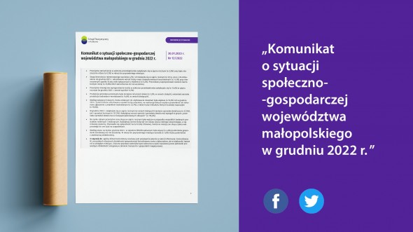 Komunikat o sytuacji społeczno-gospodarczej województwa małopolskiego w grudniu 2022 r.