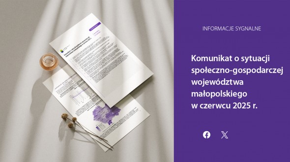 Komunikat o sytuacji społeczno-gospodarczej województwa małopolskiego w czerwcu 2025 r.