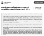 Komunikat o sytuacji społeczno-gospodarczej województwa małopolskiego w styczniu 2019 r. Foto