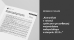 Komunikat o sytuacji społeczno-gospodarczej województwa małopolskiego w sierpniu 2020 r. Foto